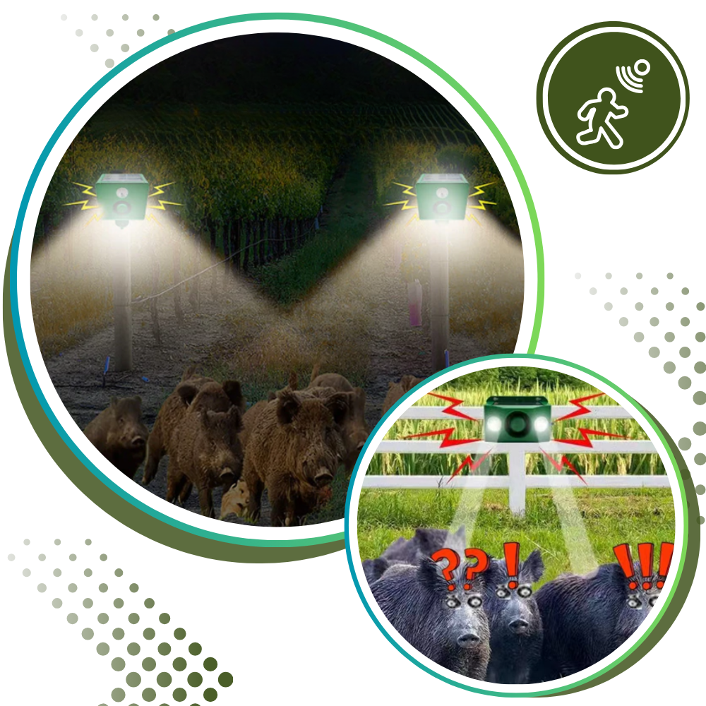 Solar Motion-Activated Animal Repellent