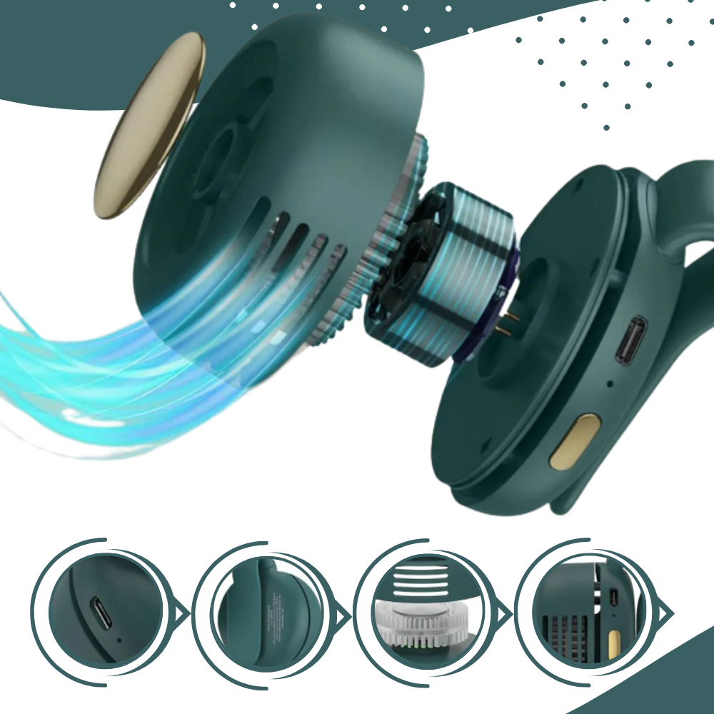 Conveniently Discreet 360 Clip On Fan