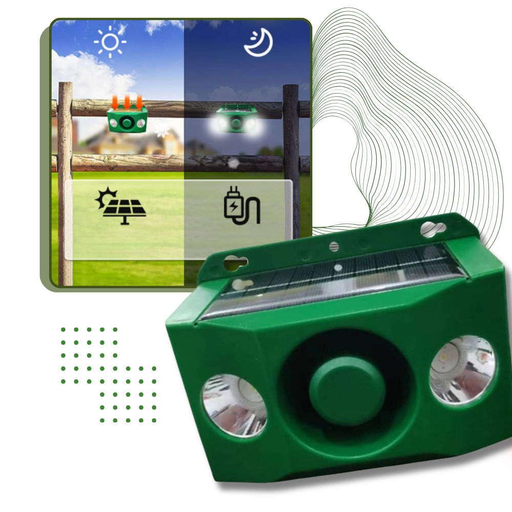 Solar Motion-Activated Animal Repellent